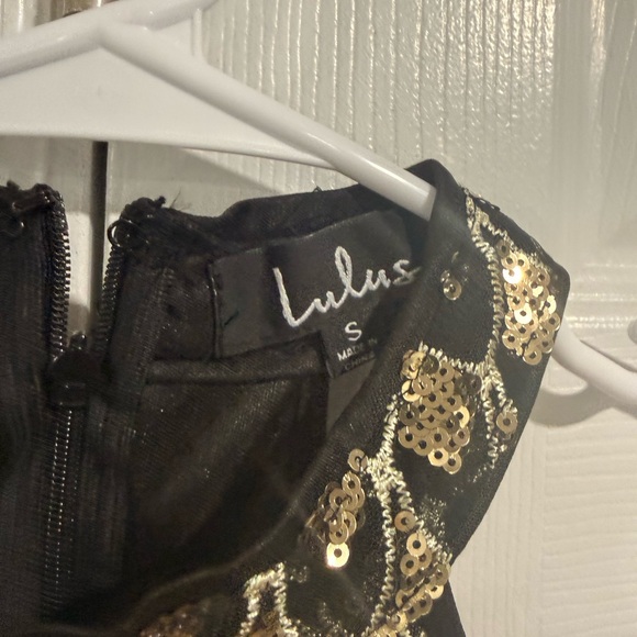 Lulu's Silver Sequin Halter Mini Dress - Picture 3 of 4